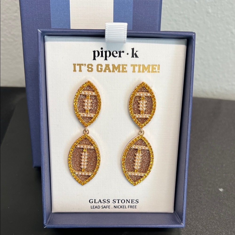 Piper K Football Earrings 28$